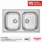 Inox sudopera RODI OKIO LINE 80 BB Mat - 800x500x160