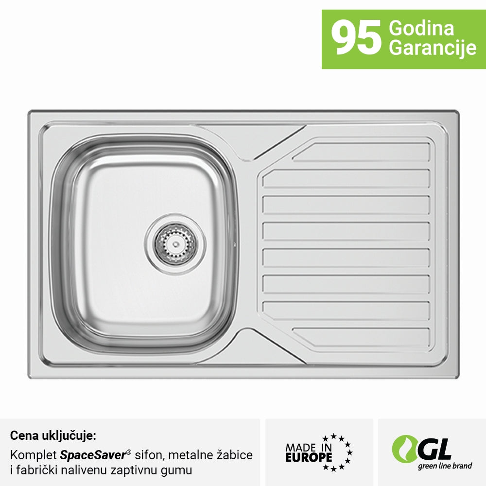 Inox sudopera GL by RODI Okio Line 80 - 800x500x160