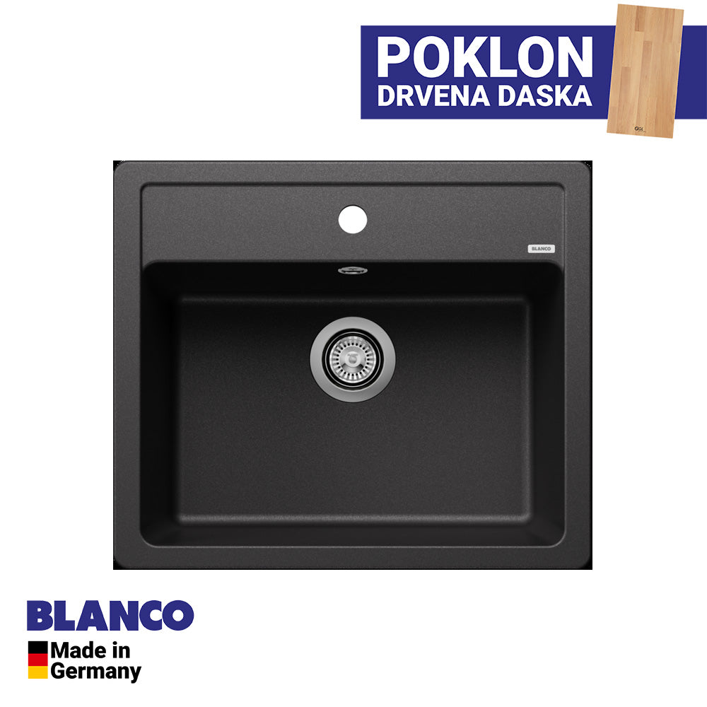 Granitna sudopera Blanco Silgranit LEGRA 6 + drvena daska - 585x500x190