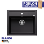 Granitna sudopera Blanco Silgranit LEGRA 6 + drvena daska - 585x500x190
