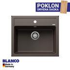 Granitna sudopera Blanco Silgranit LEGRA 6 + drvena daska - 585x500x190