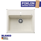 Granitna sudopera Blanco Silgranit LEGRA 6 + drvena daska - 585x500x190