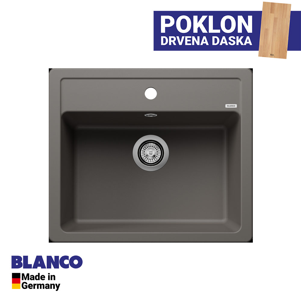 Granitna sudopera Blanco Silgranit LEGRA 6 + drvena daska - 585x500x190