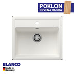 Granitna sudopera Blanco Silgranit LEGRA 6 + drvena daska - 585x500x190