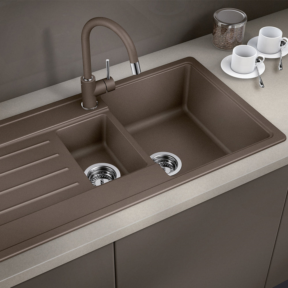 Granitna sudopera Blanco Silgranit LEGRA 6 S + drvena daska - 1000x500x190