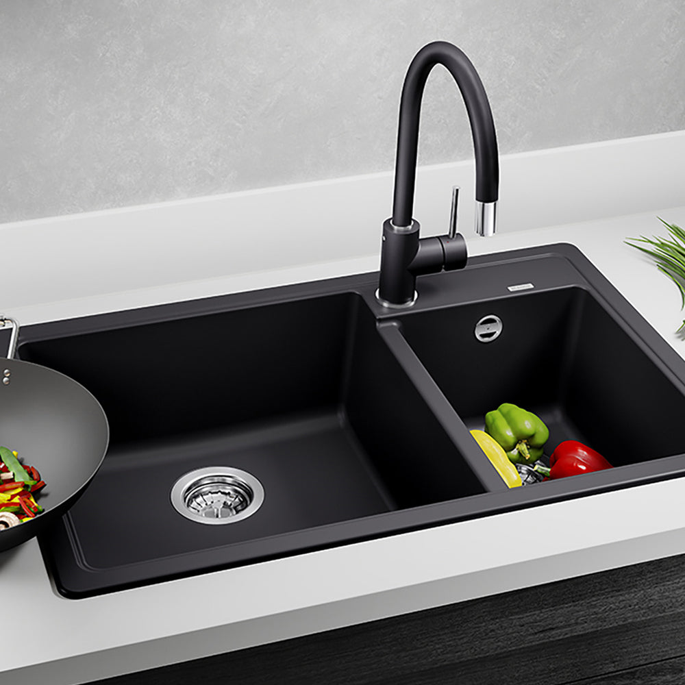 Granitna sudopera Blanco Silgranit LEGRA 8 + drvena daska - 780x500x190