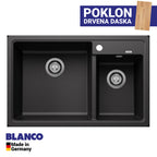 Granitna sudopera Blanco Silgranit LEGRA 8 + drvena daska - 780x500x190