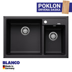 Granitna sudopera Blanco Silgranit LEGRA 8 + drvena daska - 780x500x190