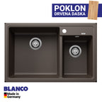 Granitna sudopera Blanco Silgranit LEGRA 8 + drvena daska - 780x500x190