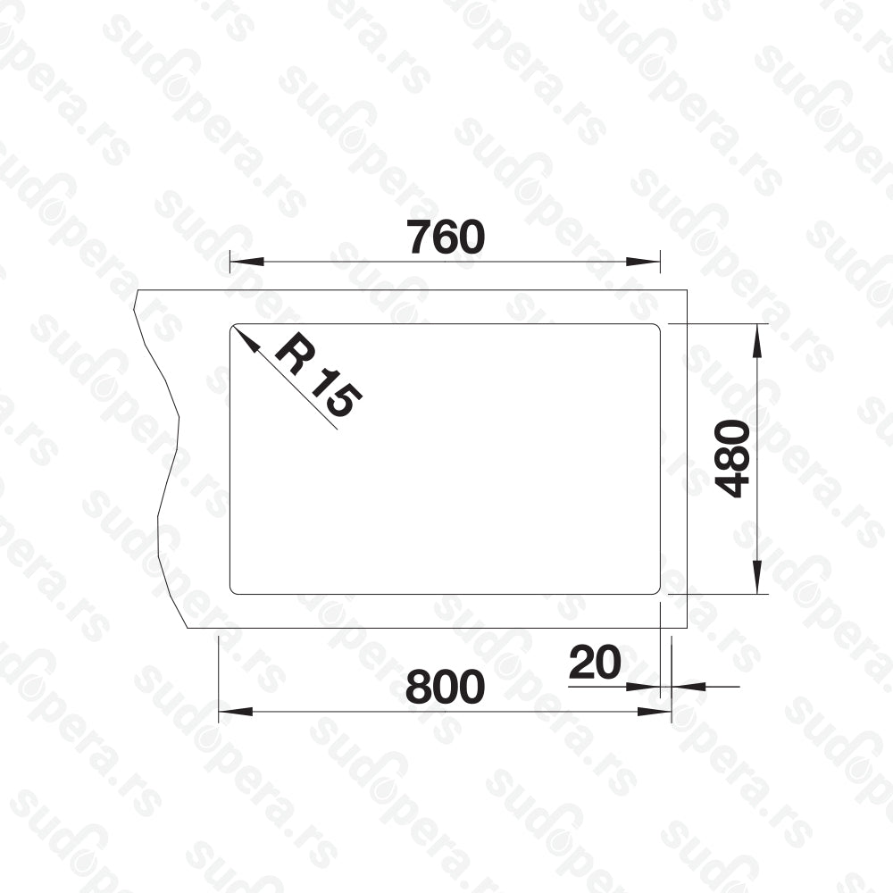Granitna sudopera Blanco Silgranit LEGRA 8 + drvena daska - 780x500x190