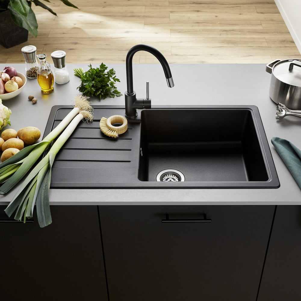 Granitna sudopera Blanco Silgranit LEGRA XL 6 S + drvena daska - 860x500x190