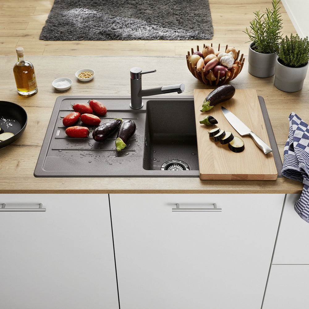 Granitna sudopera Blanco Silgranit LEGRA XL 6 S + drvena daska - 860x500x190