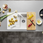 Granitna sudopera Blanco Silgranit LEGRA XL 6 S + drvena daska - 860x500x190