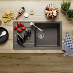 Granitna sudopera Blanco Silgranit LEGRA XL 6 S + drvena daska - 860x500x190