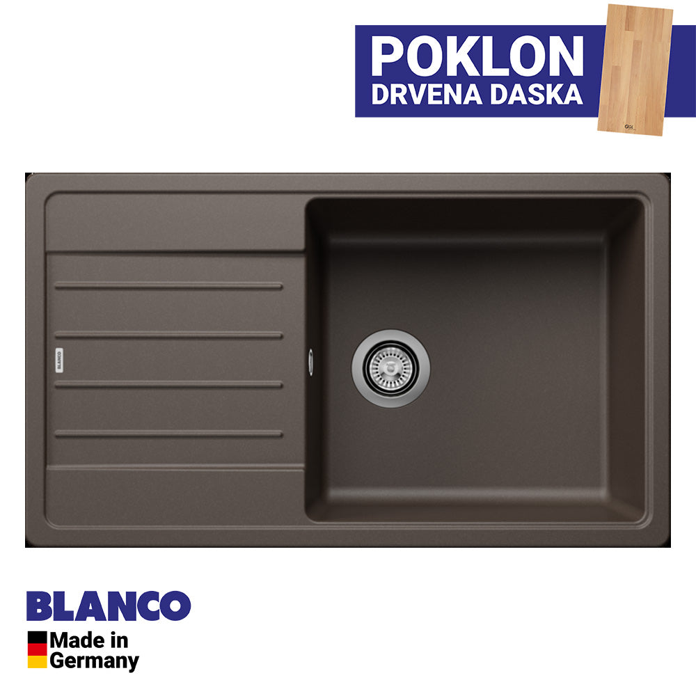 Granitna sudopera Blanco Silgranit LEGRA XL 6 S + drvena daska - 860x500x190