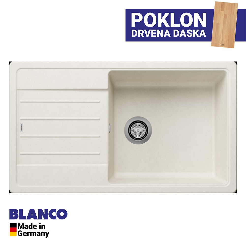 Granitna sudopera Blanco Silgranit LEGRA XL 6 S + drvena daska - 860x500x190