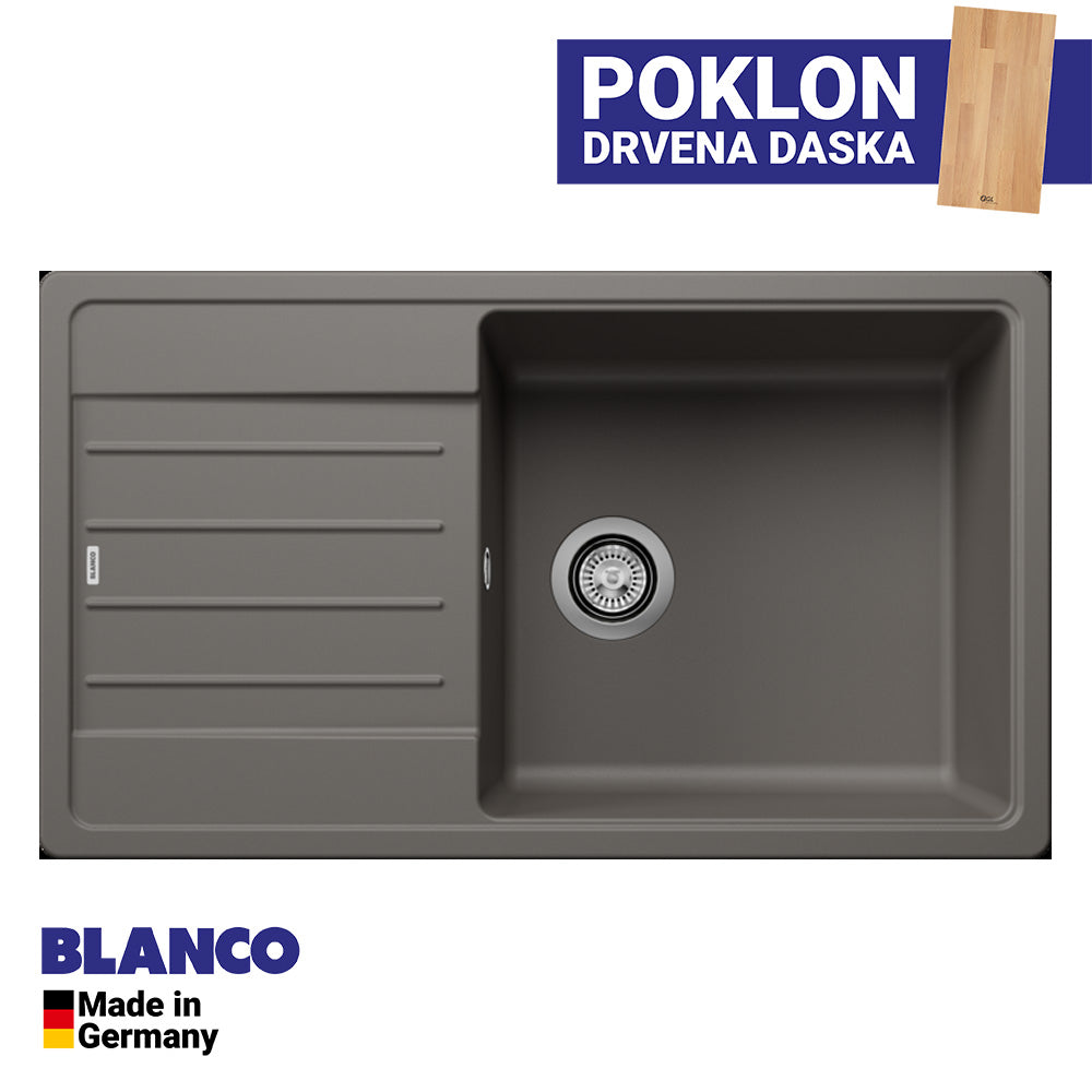 Granitna sudopera Blanco Silgranit LEGRA XL 6 S + drvena daska - 860x500x190