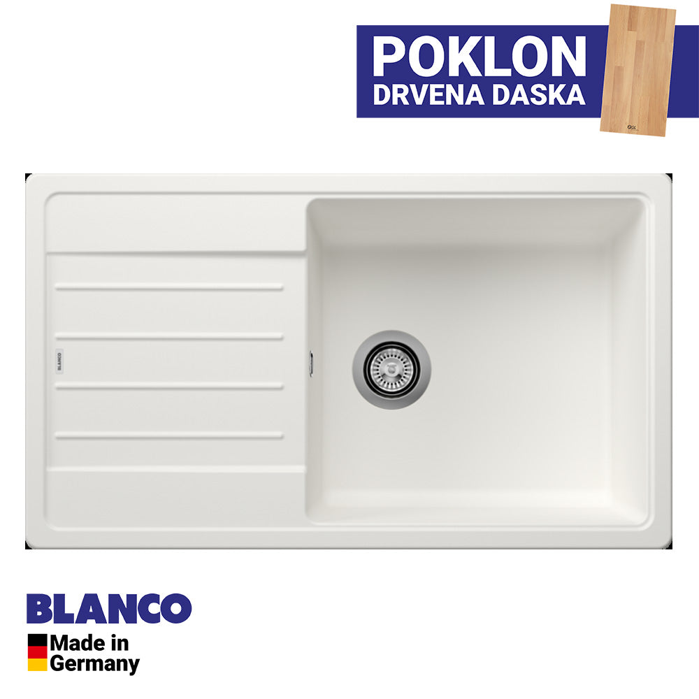 Granitna sudopera Blanco Silgranit LEGRA XL 6 S + drvena daska - 860x500x190