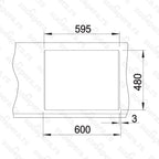 Granitna sudopera Blanco Silgranit METRA 6 + drvena daska - 615x500x190