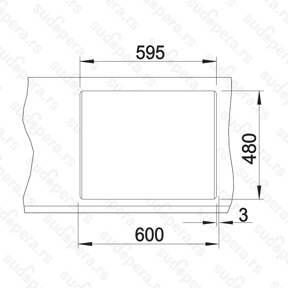 Granitna sudopera Blanco Silgranit METRA 6 + drvena daska - 615x500x190