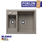 Granitna sudopera Blanco Silgranit METRA 6 + drvena daska - 615x500x190
