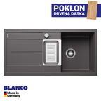 Granitna sudopera Blanco Silgranit METRA 6 S + drvena daska - 1000x500x190