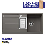 Granitna sudopera Blanco Silgranit METRA 6 S + drvena daska - 1000x500x190