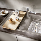 Granitna sudopera Blanco Silgranit METRA XL 6 S +drvena daska - 1000x500x190