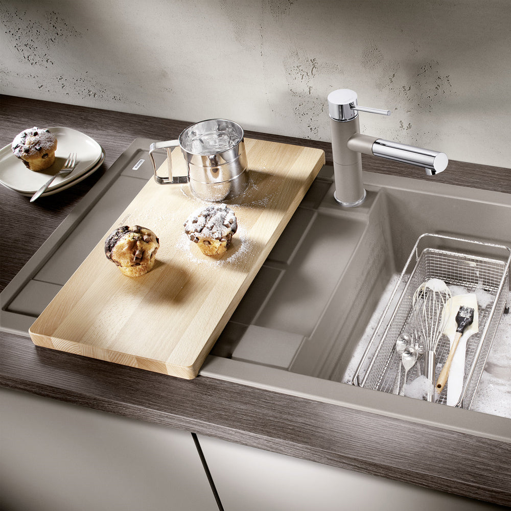 Granitna sudopera Blanco Silgranit METRA XL 6 S +drvena daska - 1000x500x190