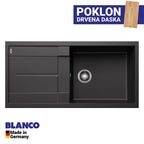 Granitna sudopera Blanco Silgranit METRA XL 6 S +drvena daska - 1000x500x190