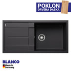 Granitna sudopera Blanco Silgranit METRA XL 6 S +drvena daska - 1000x500x190