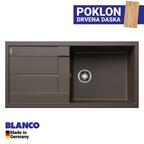 Granitna sudopera Blanco Silgranit METRA XL 6 S +drvena daska - 1000x500x190