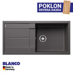 Granitna sudopera Blanco Silgranit METRA XL 6 S +drvena daska - 1000x500x190