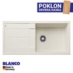 Granitna sudopera Blanco Silgranit METRA XL 6 S +drvena daska - 1000x500x190