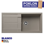 Granitna sudopera Blanco Silgranit METRA XL 6 S +drvena daska - 1000x500x190