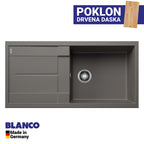 Granitna sudopera Blanco Silgranit METRA XL 6 S +drvena daska - 1000x500x190