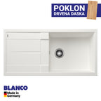 Granitna sudopera Blanco Silgranit METRA XL 6 S +drvena daska - 1000x500x190