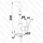 Kuhinjska slavina Blanco MIDA-S sa izvlačnim tušem