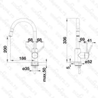 Kuhinjska slavina Blanco MIDA-S sa izvlačnim tušem