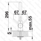 Kuhinjska slavina Blanco MILA-S sa izvlačnim tušem