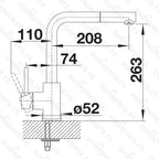 Kuhinjska slavina Blanco MILA-S sa izvlačnim tušem
