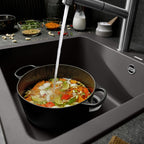 Granitna sudopera Blanco Silgranit NAYA 5 + drvena daska - 515x510x200