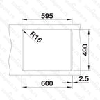 Granitna sudopera Blanco Silgranit NAYA 6 + drvena daska - 615x510x200