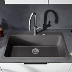 Granitna sudopera Blanco Silgranit NAYA XL 9 + drvena daska - 860x510x220