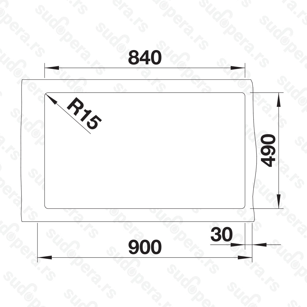 Granitna sudopera Blanco Silgranit NAYA XL 9 + drvena daska - 860x510x220