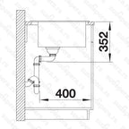 Granitna sudopera Blanco Silgranit NAYA XL 9 + drvena daska - 860x510x220