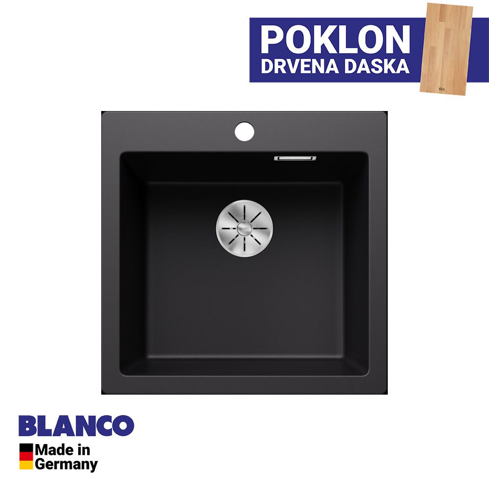 Granitna sudopera Blanco Silgranit PLEON 5 + drvena daska - 515x510x220
