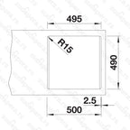 Granitna sudopera Blanco Silgranit PLEON 5 + drvena daska - 515x510x220