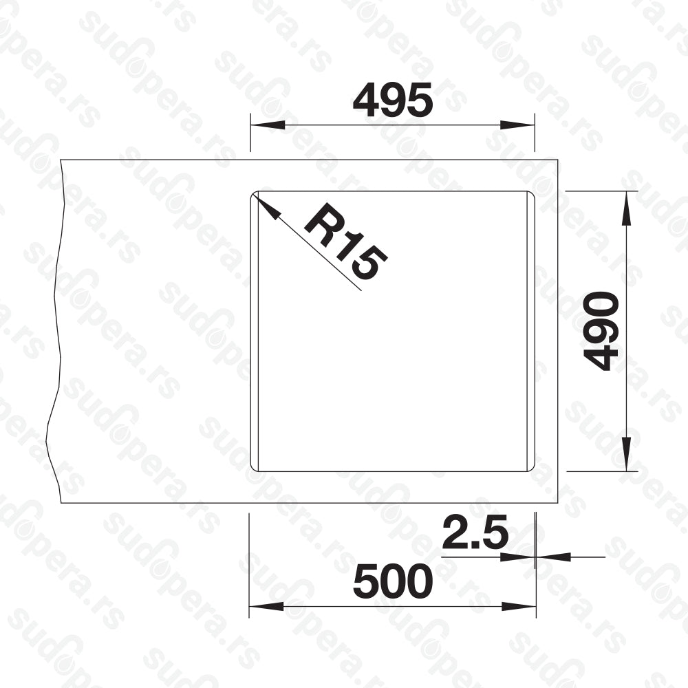 Granitna sudopera Blanco Silgranit PLEON 5 + drvena daska - 515x510x220