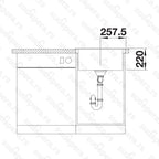 Granitna sudopera Blanco Silgranit PLEON 5 + drvena daska - 515x510x220